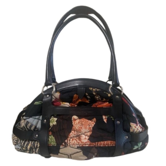 Authentic Salvatore Ferragamo Exotic Animal Print Multicolor Tote Bag Purse - Picture 1 of 13